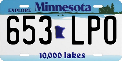 MN license plate 653LPO