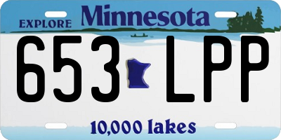 MN license plate 653LPP