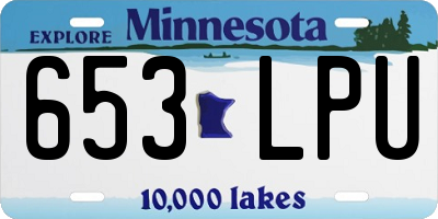 MN license plate 653LPU