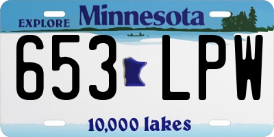 MN license plate 653LPW