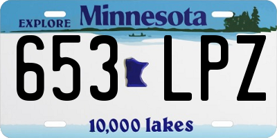MN license plate 653LPZ