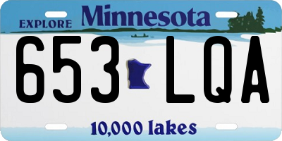 MN license plate 653LQA
