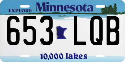 MN license plate 653LQB