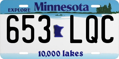 MN license plate 653LQC