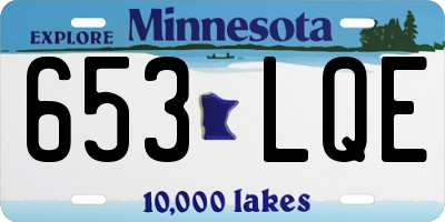 MN license plate 653LQE