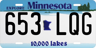 MN license plate 653LQG