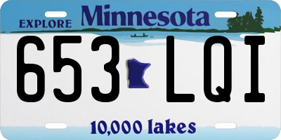 MN license plate 653LQI