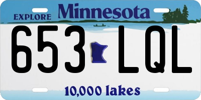 MN license plate 653LQL