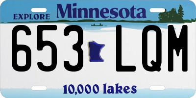 MN license plate 653LQM