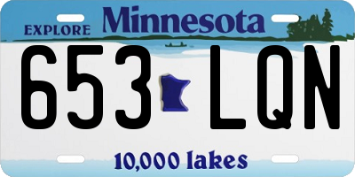 MN license plate 653LQN