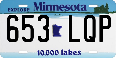 MN license plate 653LQP