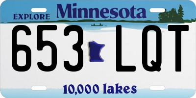 MN license plate 653LQT