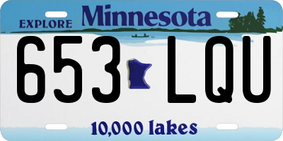 MN license plate 653LQU