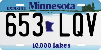 MN license plate 653LQV