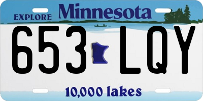 MN license plate 653LQY