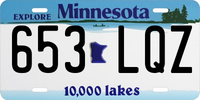 MN license plate 653LQZ