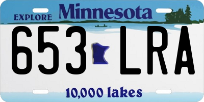 MN license plate 653LRA