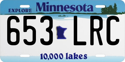 MN license plate 653LRC