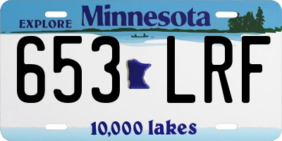 MN license plate 653LRF