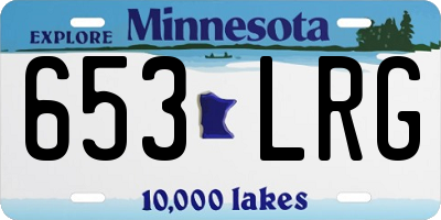 MN license plate 653LRG