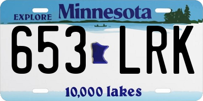 MN license plate 653LRK