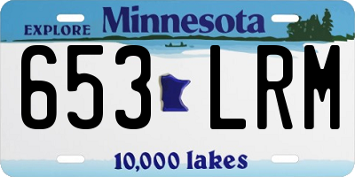 MN license plate 653LRM