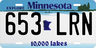 MN license plate 653LRN