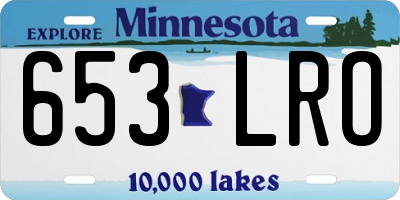 MN license plate 653LRO