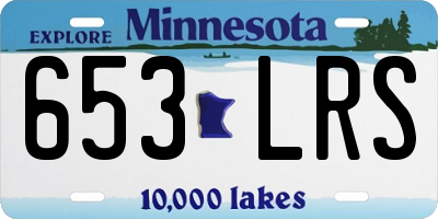 MN license plate 653LRS
