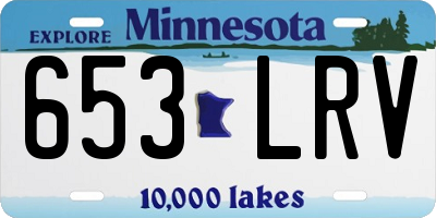 MN license plate 653LRV