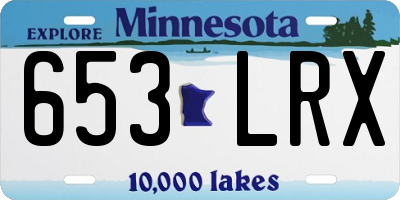 MN license plate 653LRX