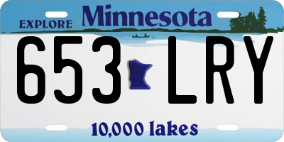 MN license plate 653LRY
