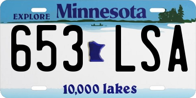 MN license plate 653LSA