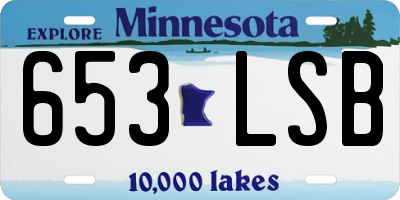 MN license plate 653LSB