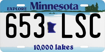 MN license plate 653LSC