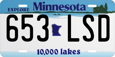 MN license plate 653LSD