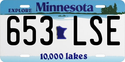 MN license plate 653LSE