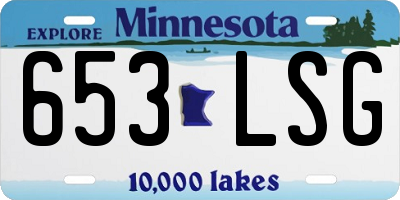 MN license plate 653LSG