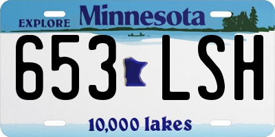 MN license plate 653LSH
