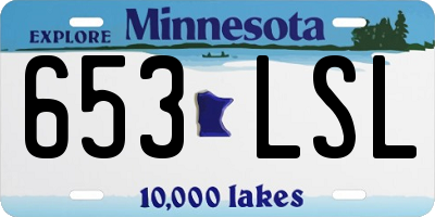 MN license plate 653LSL