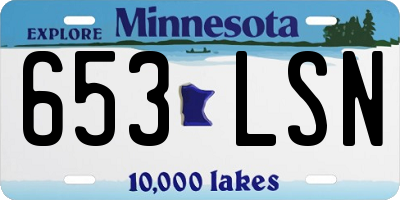 MN license plate 653LSN