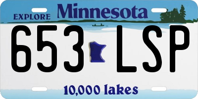 MN license plate 653LSP