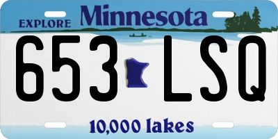 MN license plate 653LSQ