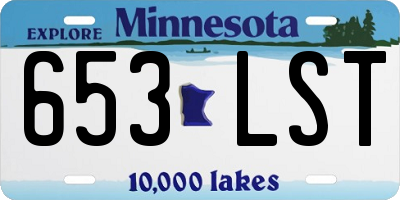 MN license plate 653LST
