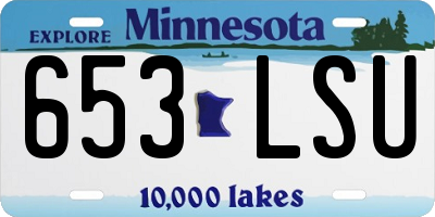 MN license plate 653LSU