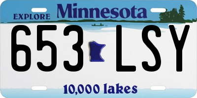 MN license plate 653LSY