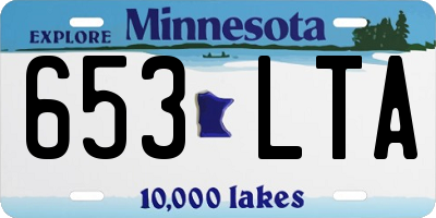 MN license plate 653LTA