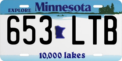 MN license plate 653LTB