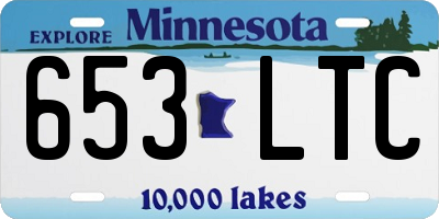 MN license plate 653LTC