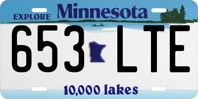 MN license plate 653LTE